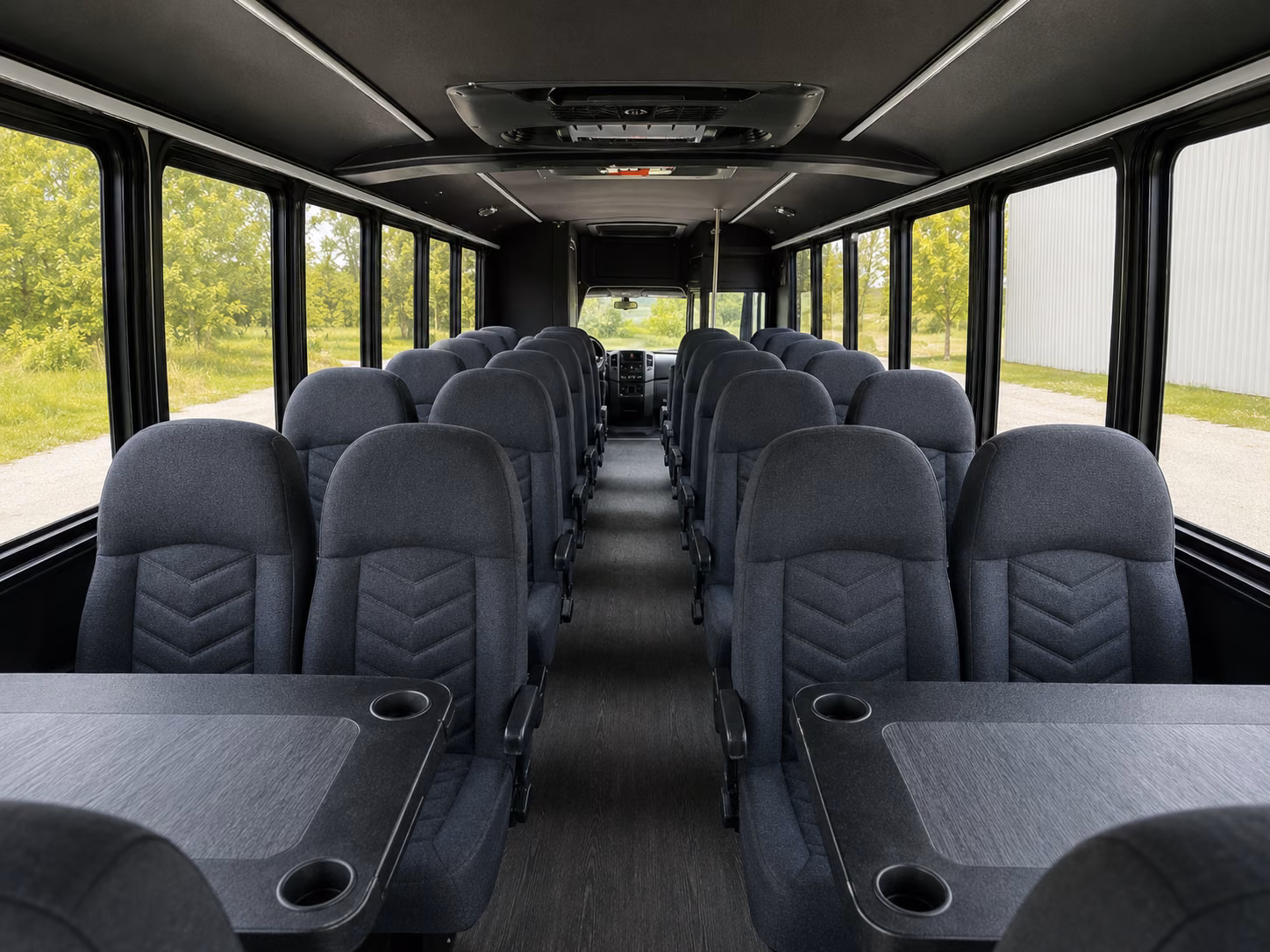 roseville 18 passenger minibus inside