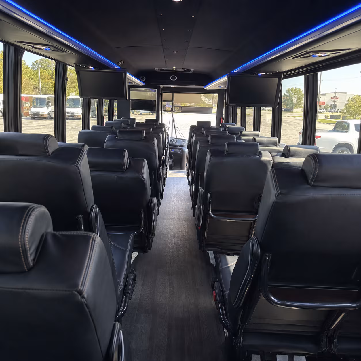 roseville 28 passenger minibus interior