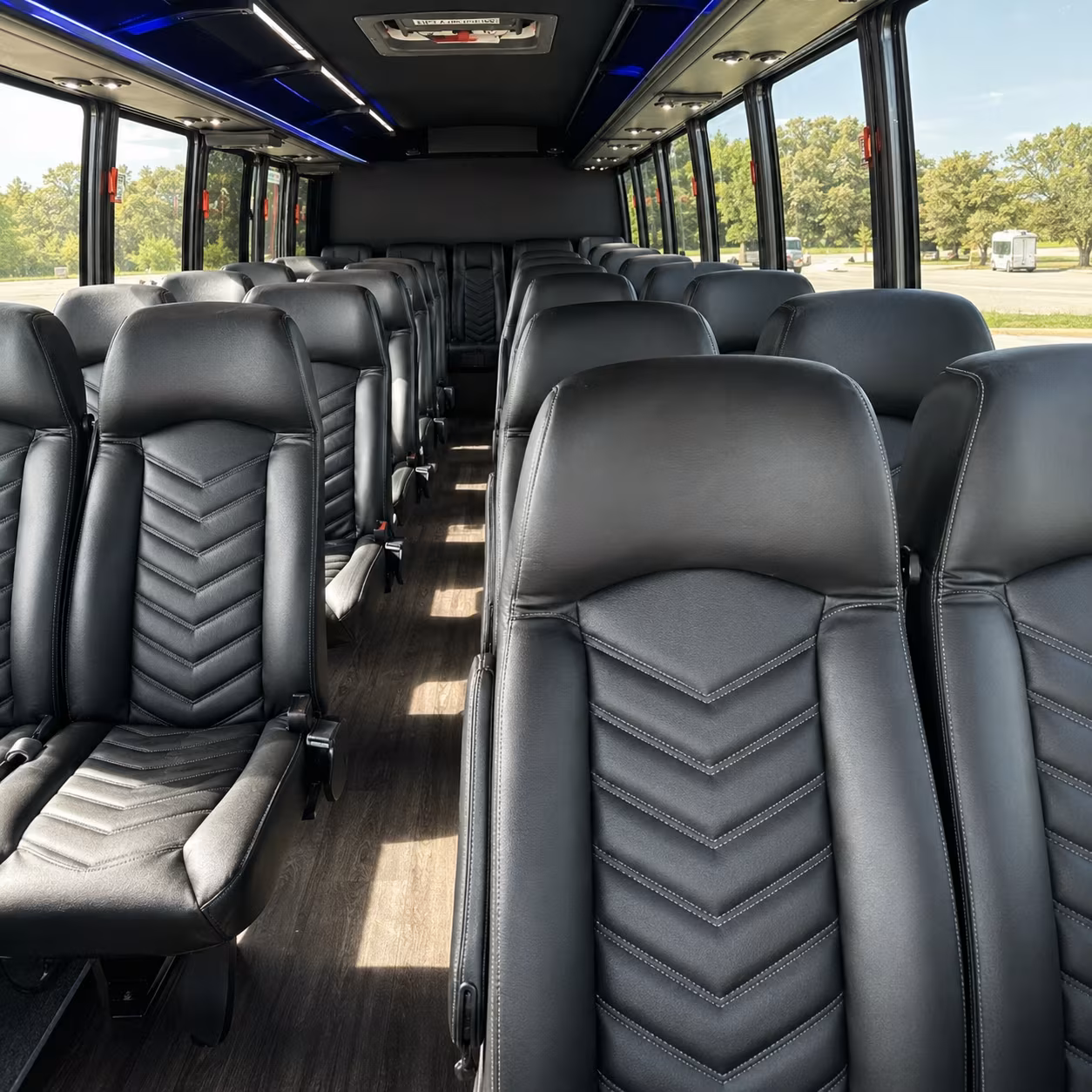 roseville 30 passenger minibus inside