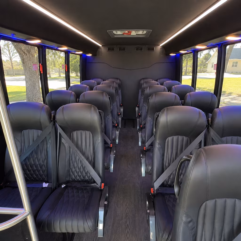 roseville 30 passenger minibus interior
