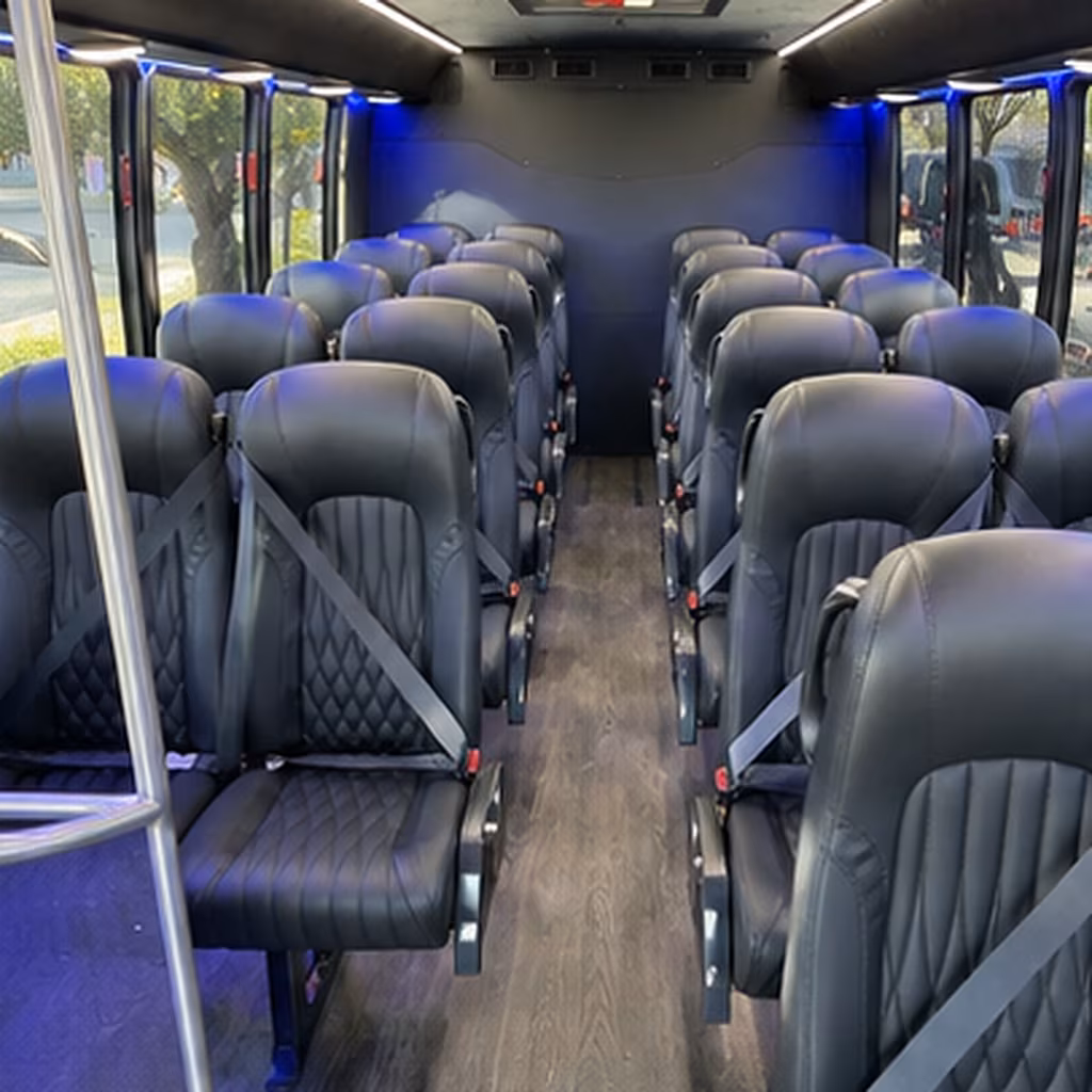 roseville 35 passenger minibus interior