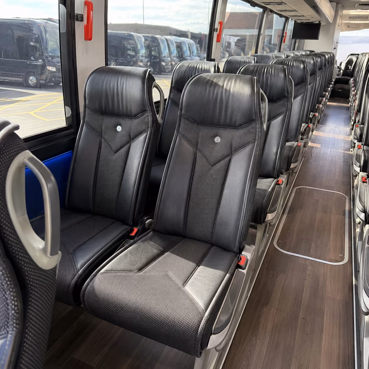 roseville 40 passenger charter bus interior