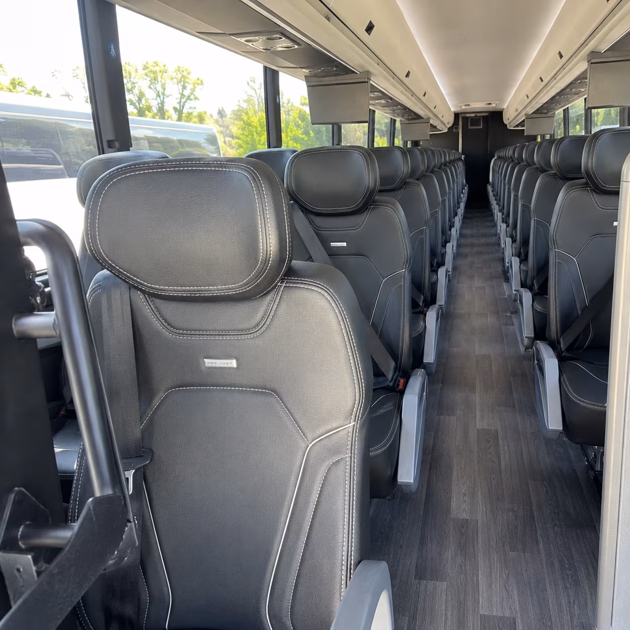 roseville 47 passenger charter bus interior