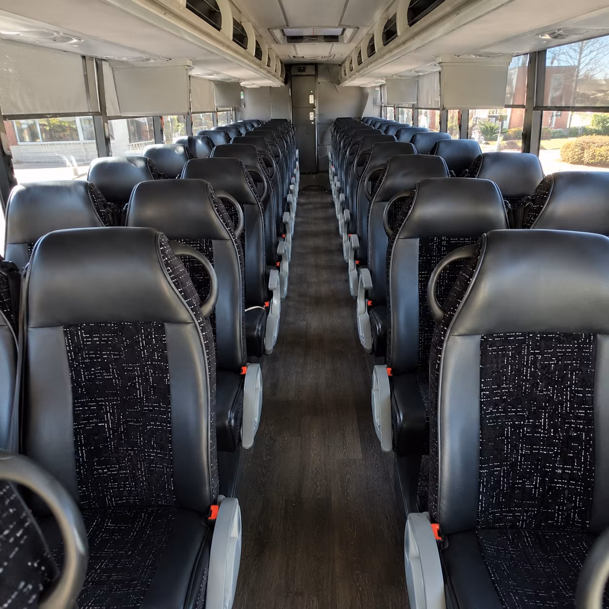 roseville 54 passenger charter bus inside