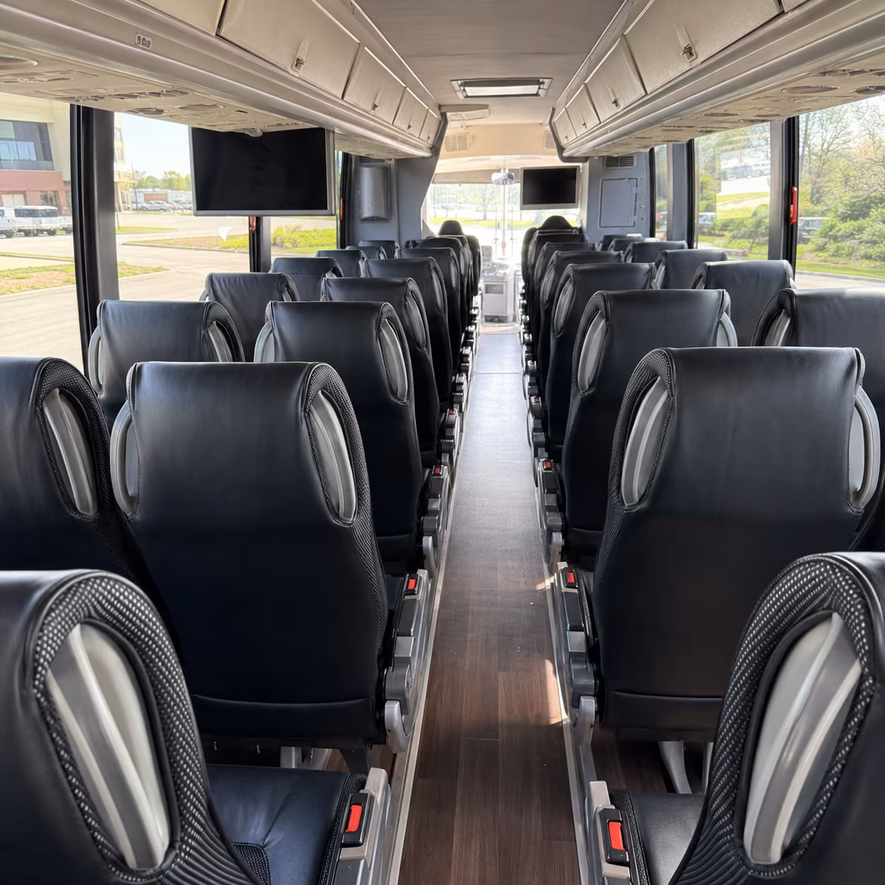 roseville 56 passenger charter bus inside