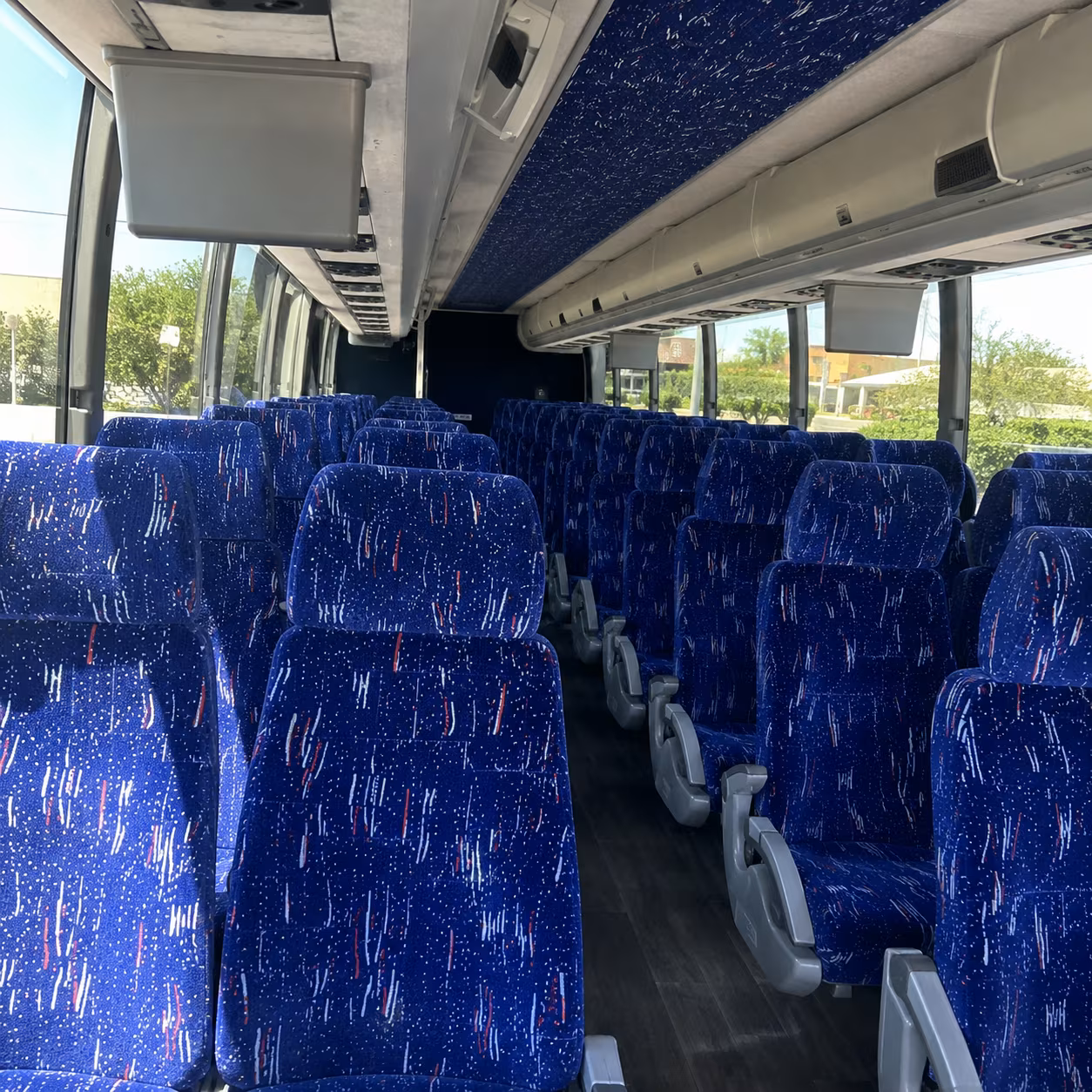 roseville charter bus interior