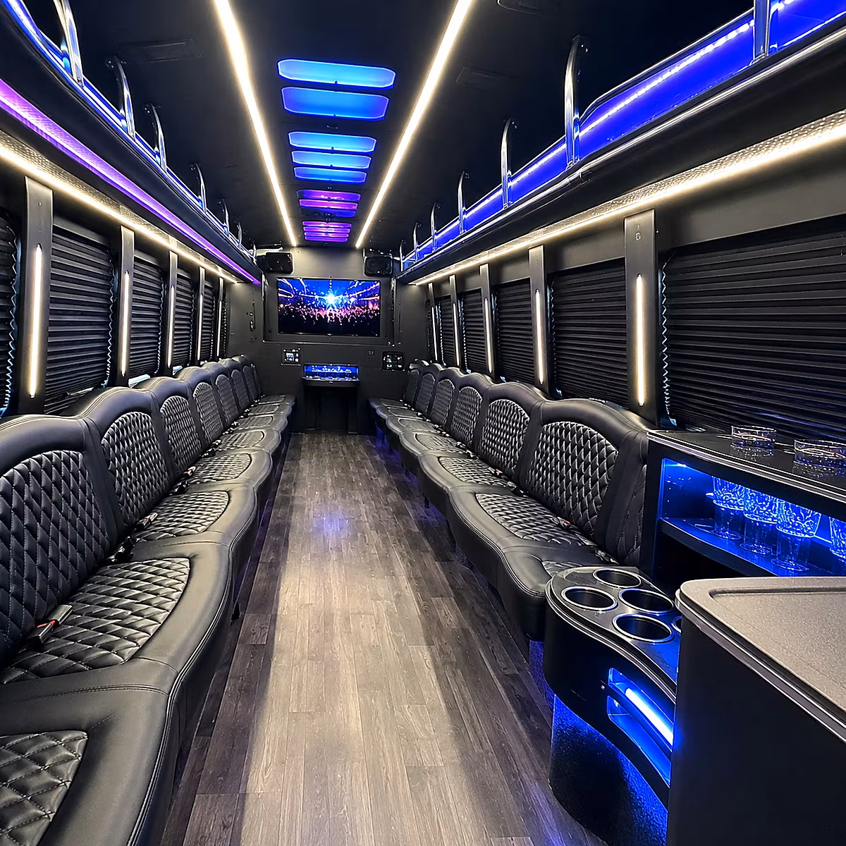 roseville party bus interior